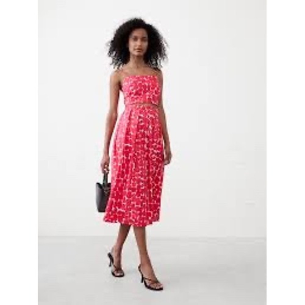 Banana Republic Red White Polka Dot 2 Piece Set Skirt Small Crop Top Medium NWT